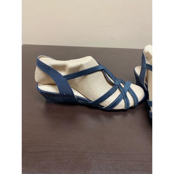 LifeStride Yaya Navy Mic Fab Size 8 Sandals - Picture 5 of 8